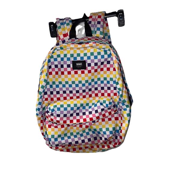 Vans Backpack Checkerboard Pattern Multicolor Skateboarding “Off The Wall” - Picture 1 of 6